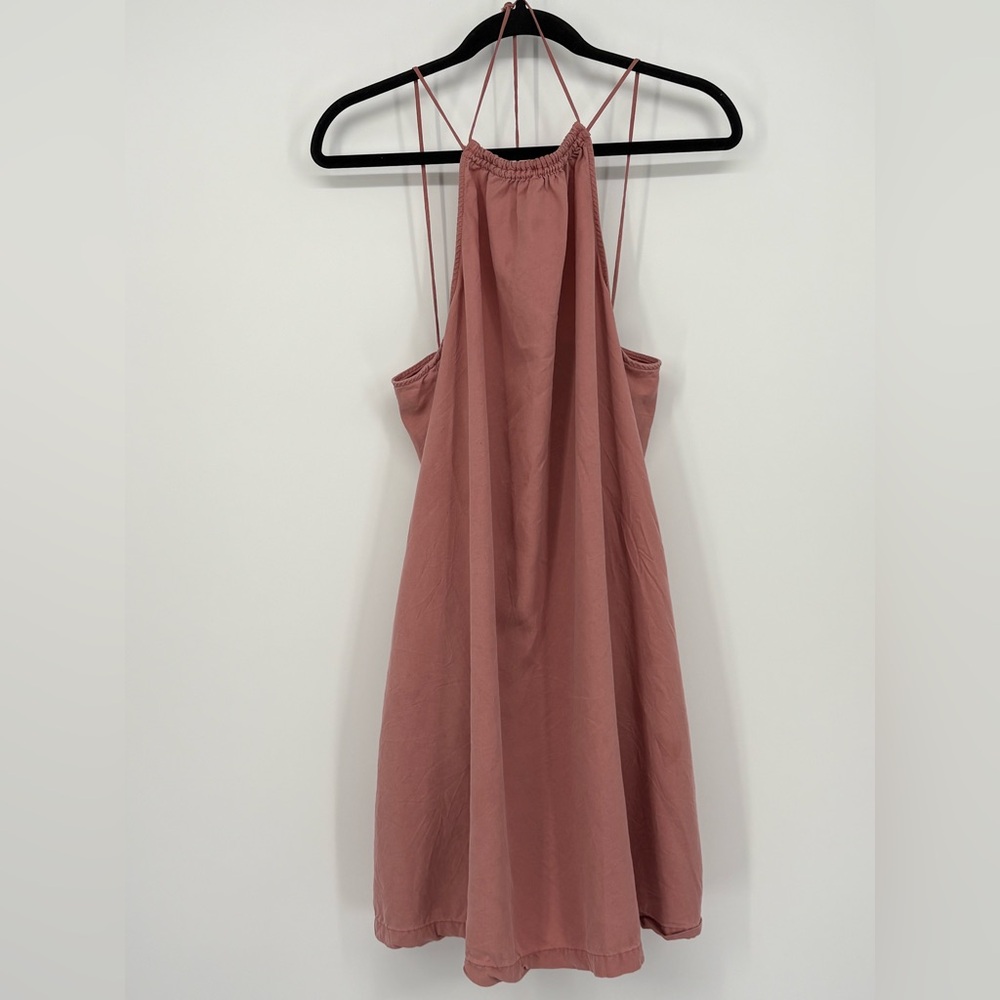 ZARA Dress Strappy Halter Cami Mini in Dusty Rose Women’s Small